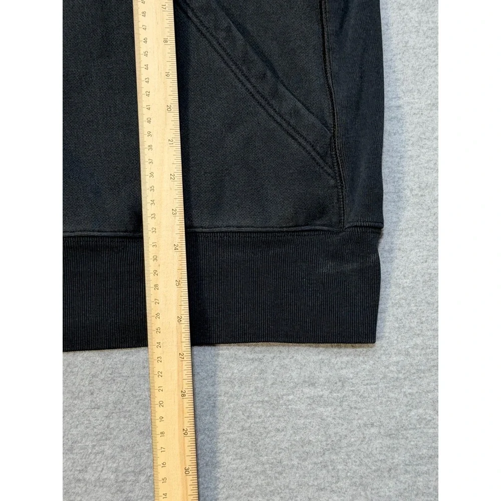 Champion Reverse Weave Quarter Zip Sweatshirt Mens Large Black Grey Colorblock